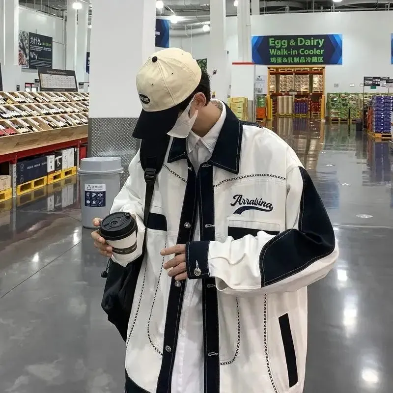 Aidase American High Street Plus Baseball Uniform Workwear Jacket Men's Ins Trendy Brand Loose Embroidered Jacket Trendy