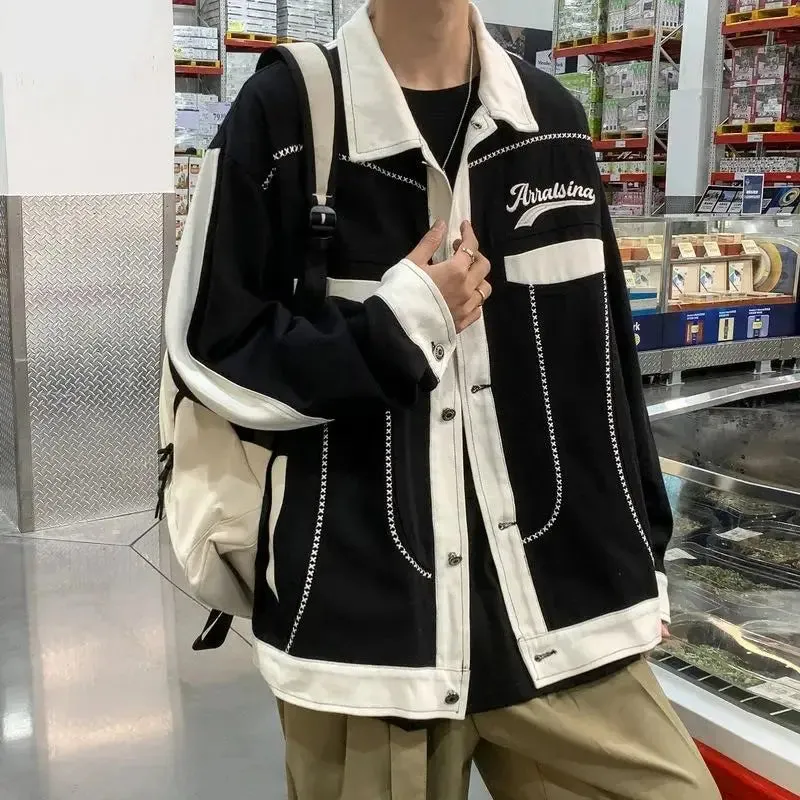 Aidase American High Street Plus Baseball Uniform Workwear Jacket Men's Ins Trendy Brand Loose Embroidered Jacket Trendy