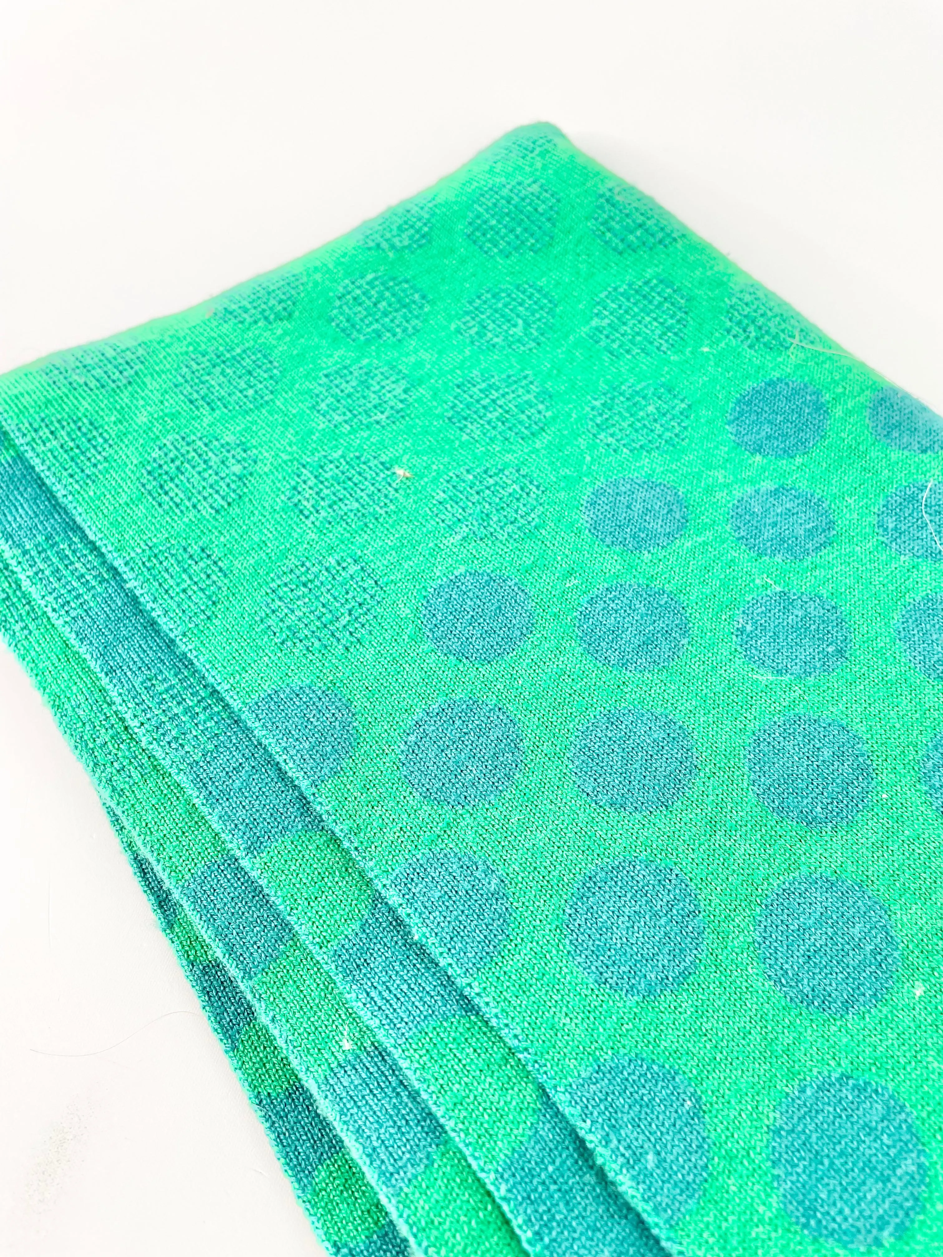 Alannah Hill 'They Go Mad!' Green Dotted Wool Scarf