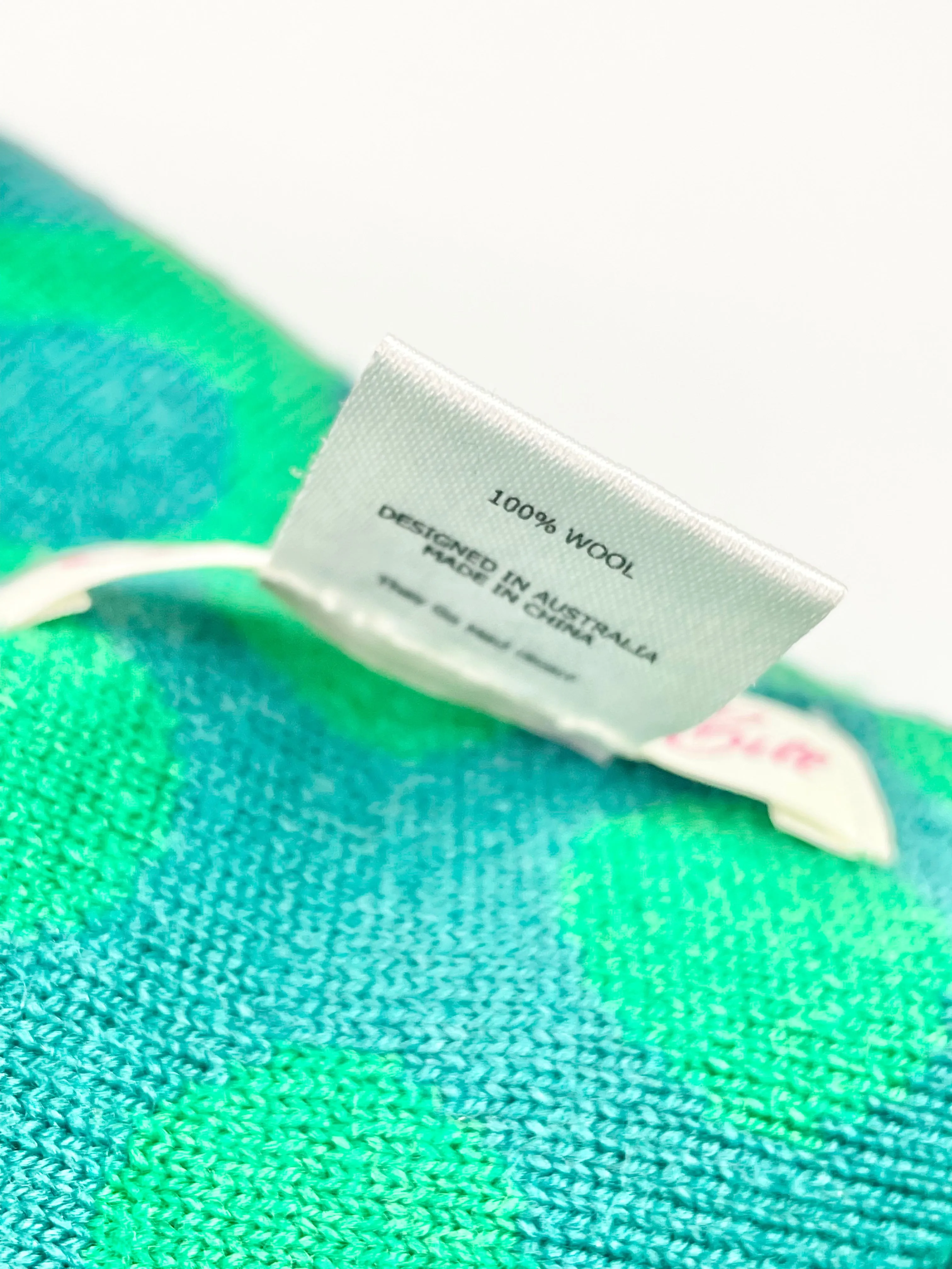 Alannah Hill 'They Go Mad!' Green Dotted Wool Scarf