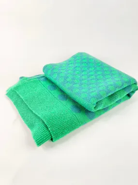 Alannah Hill 'They Go Mad!' Green Dotted Wool Scarf