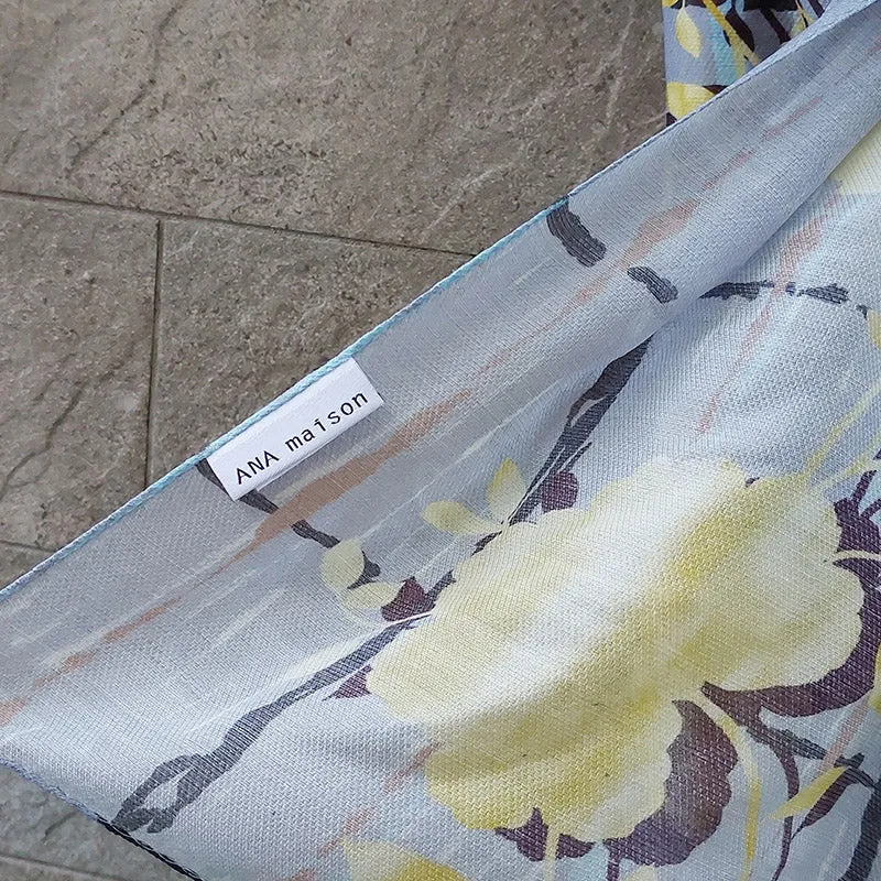 Ana Maison/Printed Silk Scarf (2 Styles)
