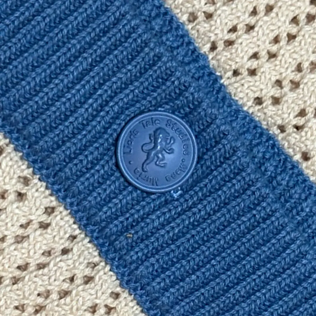 Anti-Logo Knitted Cardigan - 100% Cotton - Dropped Shoulder
