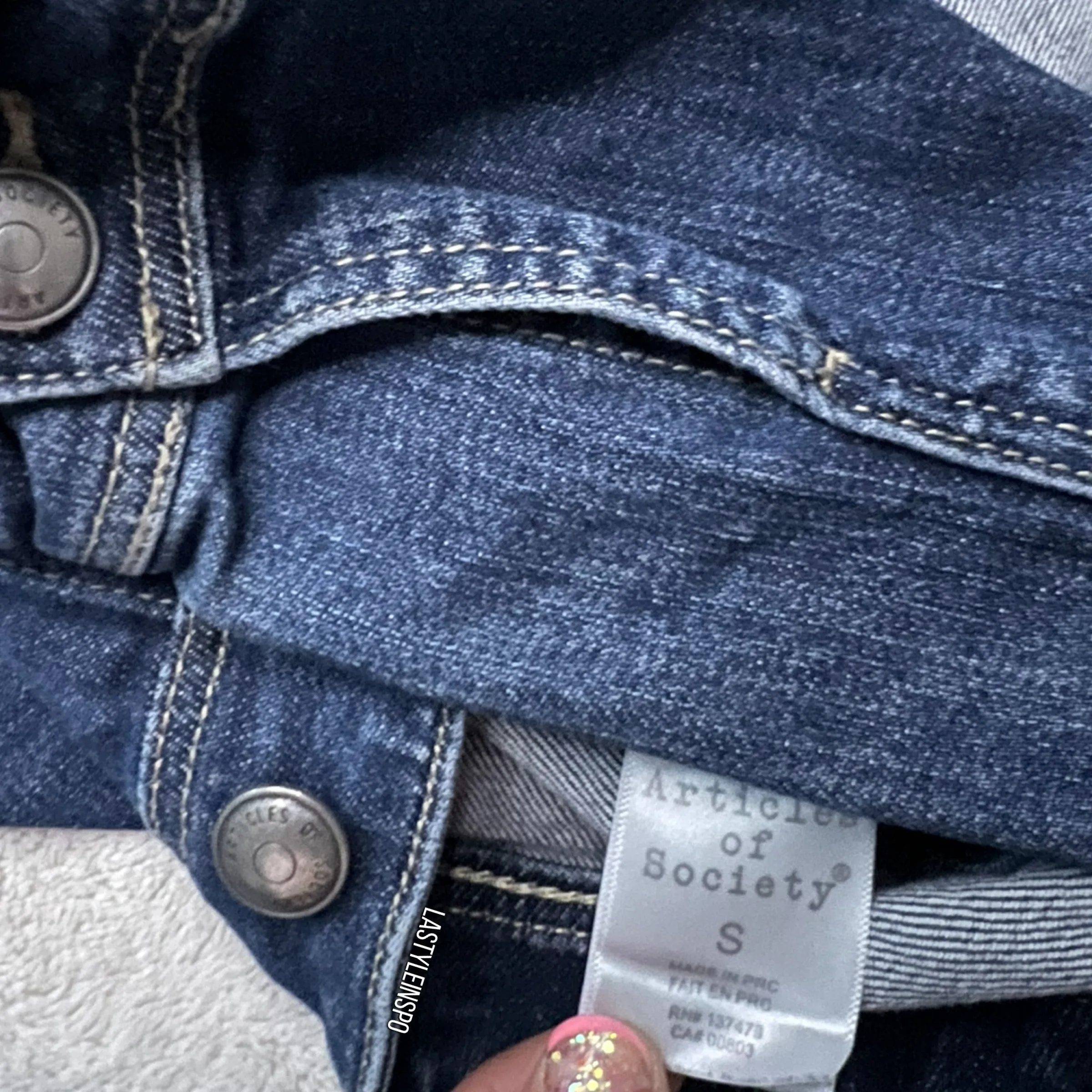 Articles of Society Taylor Morgan Jean Jacket Small
