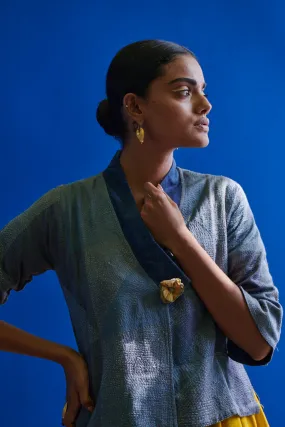 Artist Silk Embroidered Crop Jacket