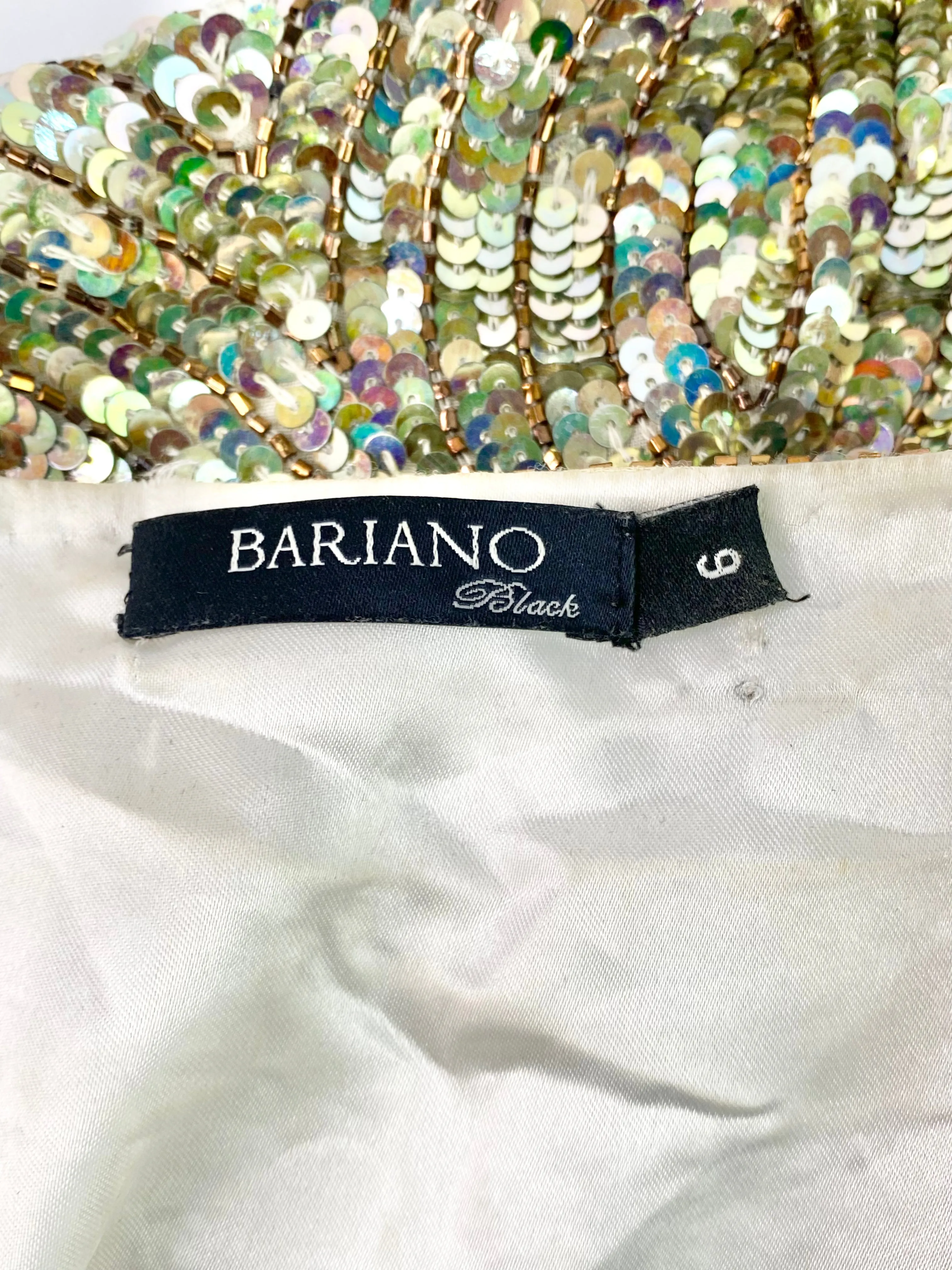 Bariano Green & Pink Sequinned Crop Jacket - AU8/10