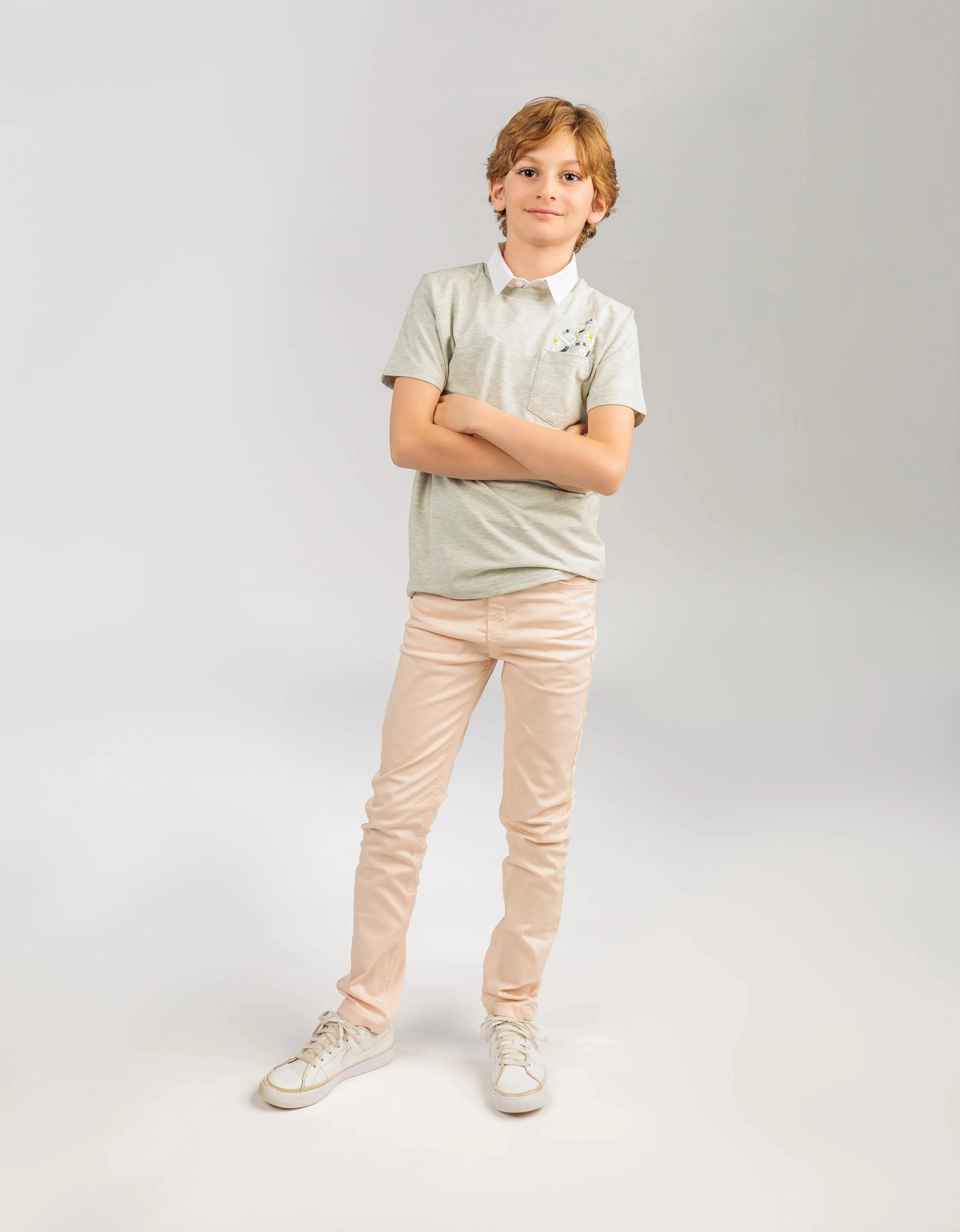 Big Boy Light Grey Polo Shirt