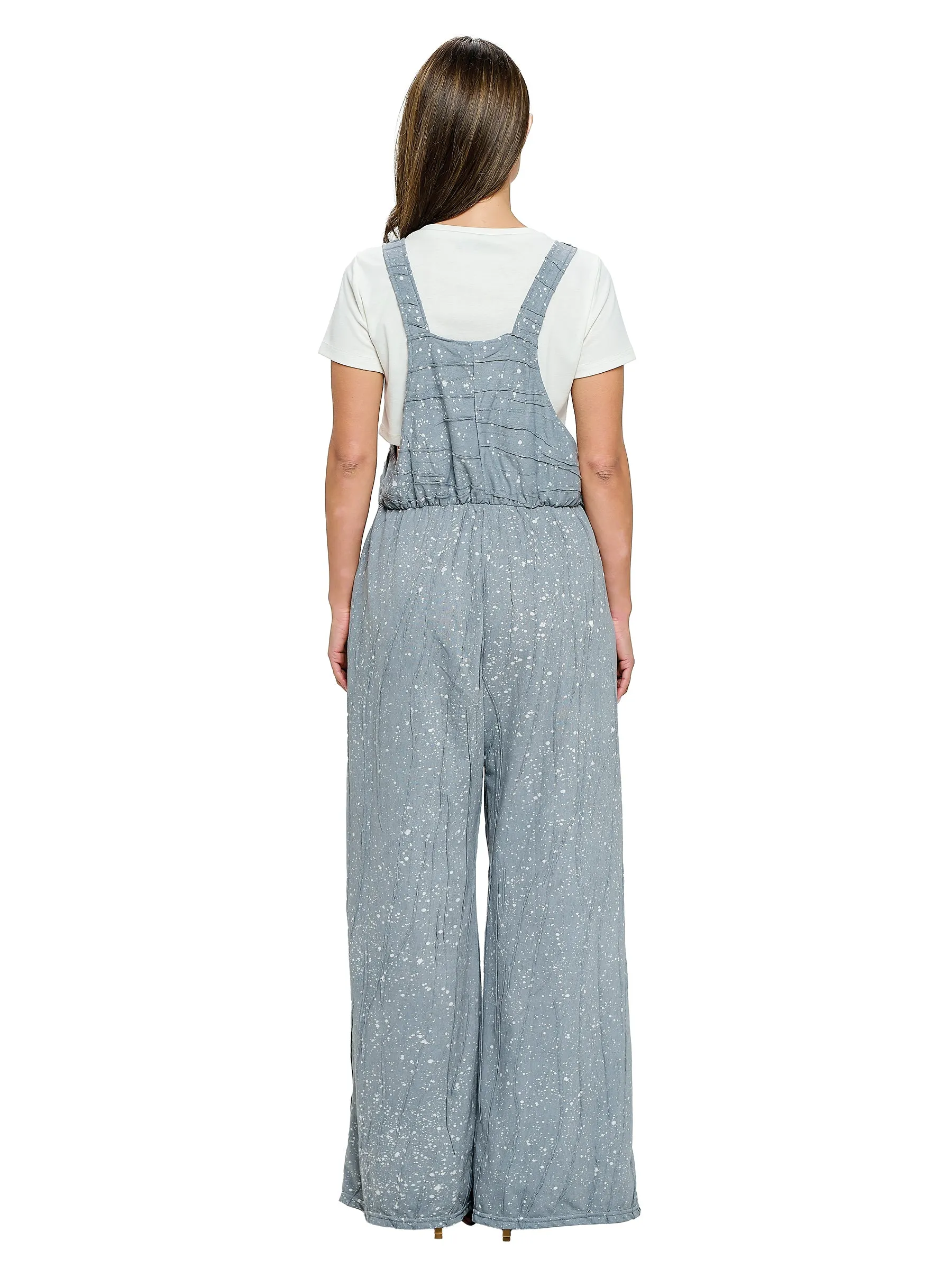 Boho Overall Hippie Multi Dot Dye