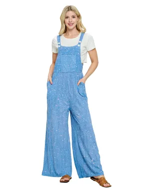 Boho Overall Hippie Multi Dot Dye