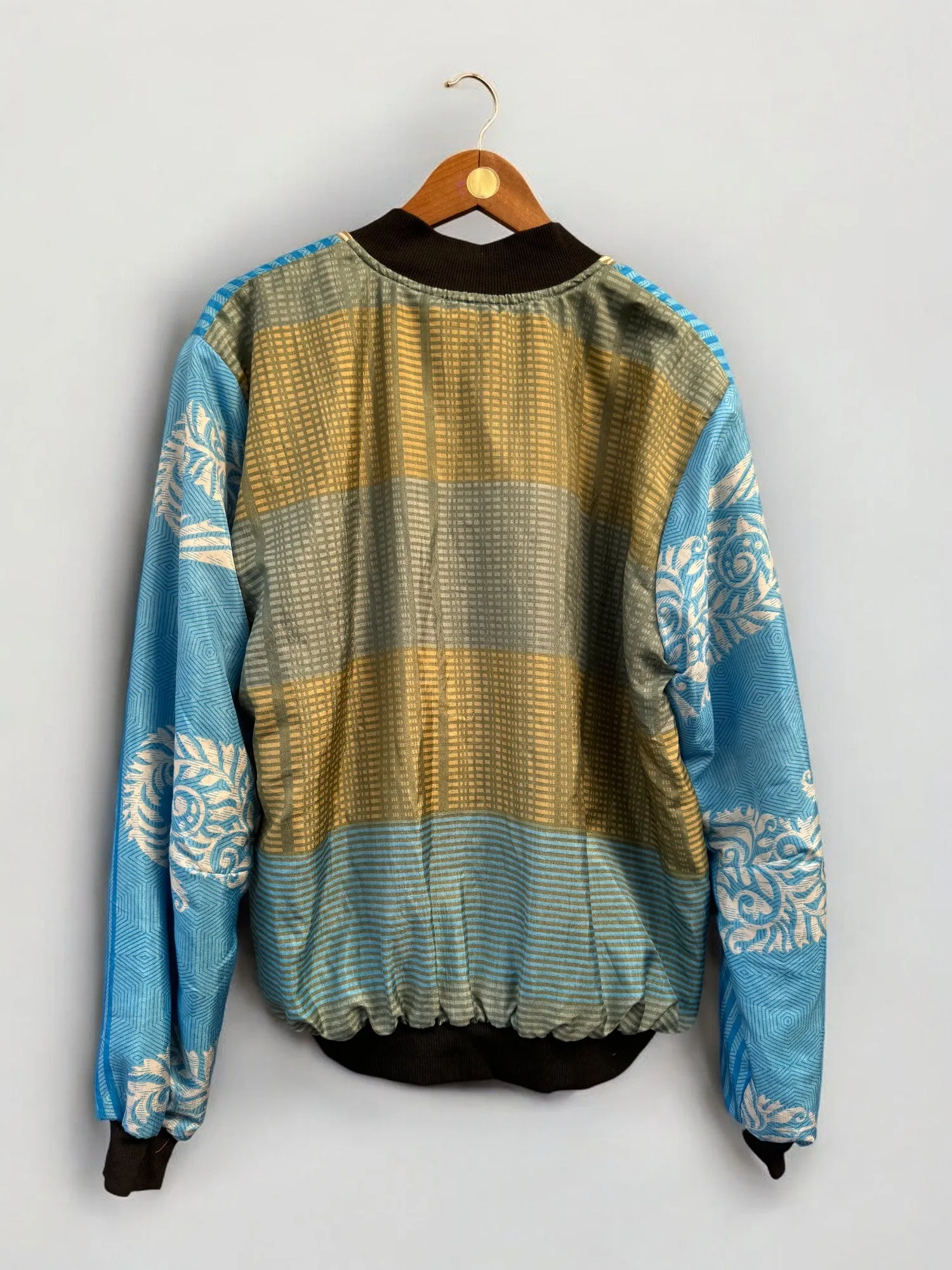 Bomber Jacket - Recycled Sari | Large ( UK size 16 -18)