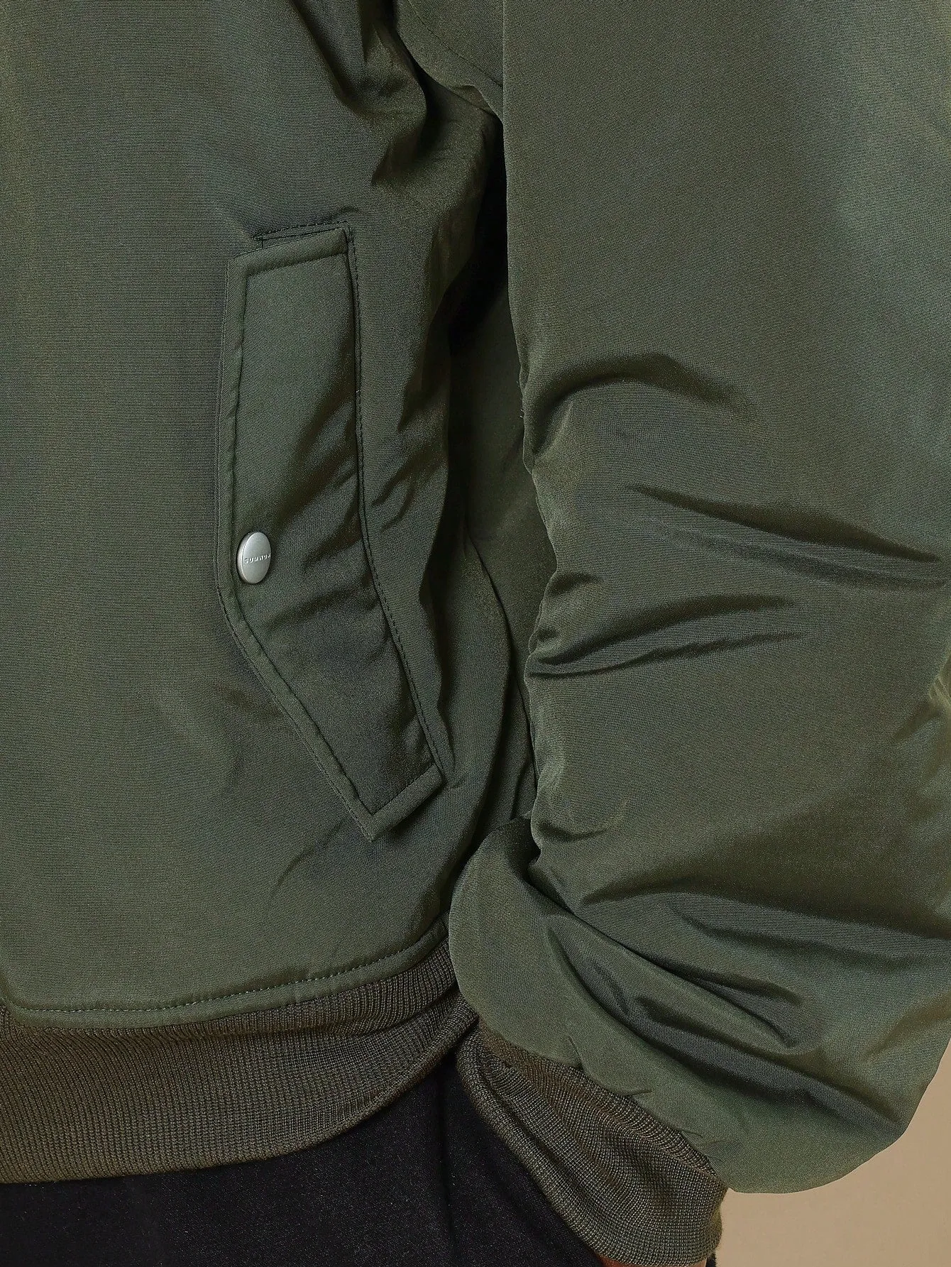 Bomber Jacket With Patched Detail