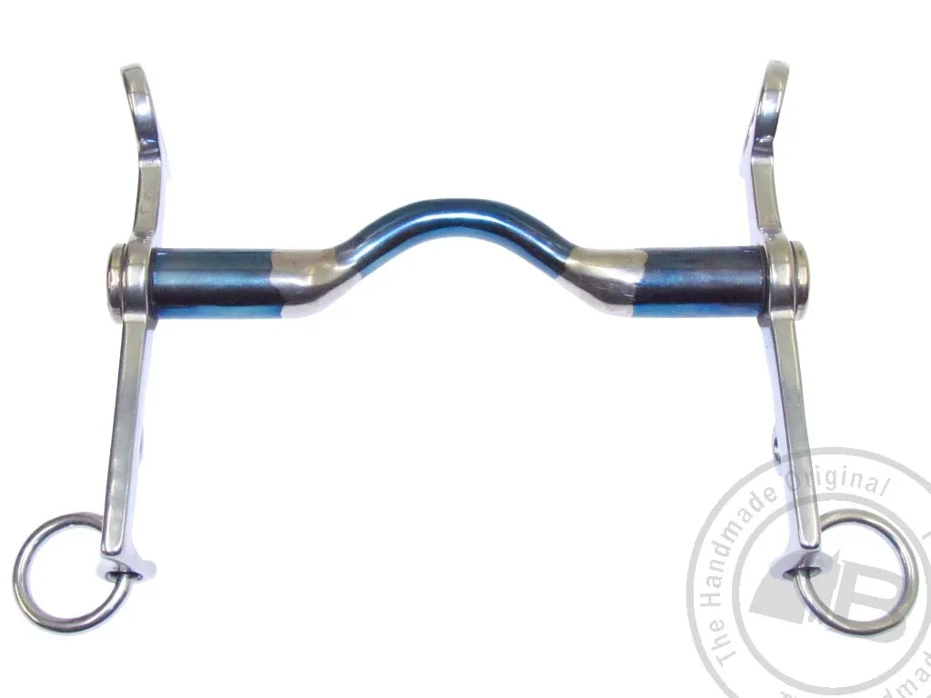 Bombers Bits Weymouth 55 Dressage Port Swivel | Sweet Iron Blue Bit