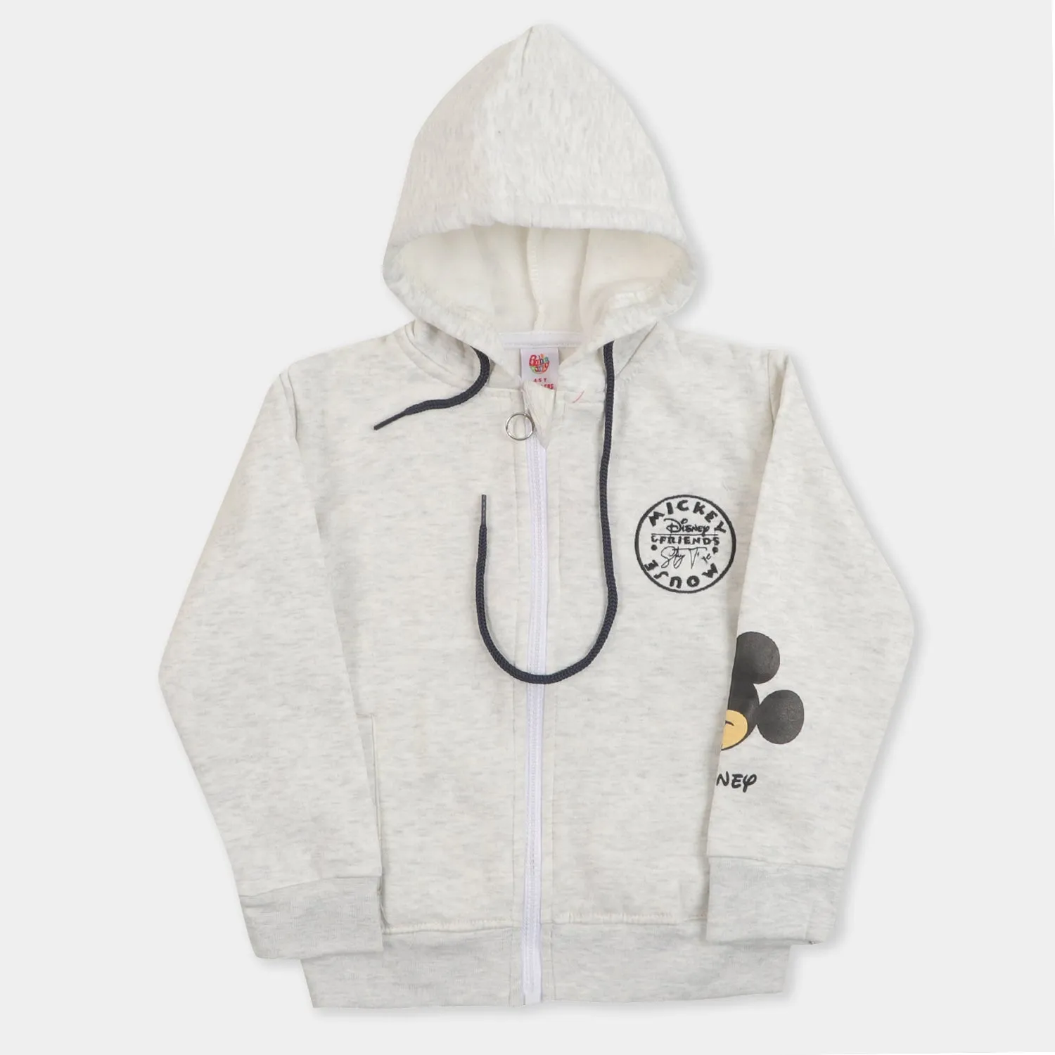 Boys Hooded Knitted Jacket - Grey
