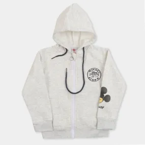 Boys Hooded Knitted Jacket - Grey