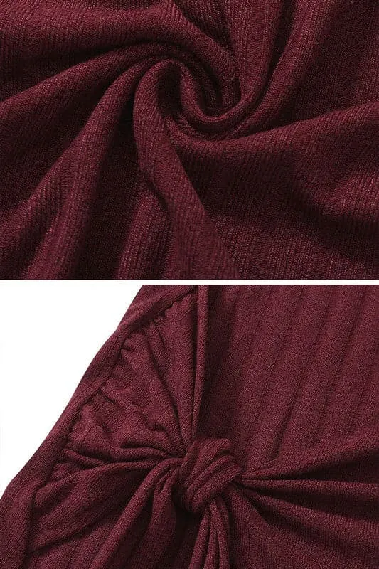 BX995 Tie Waist Sweater Dress