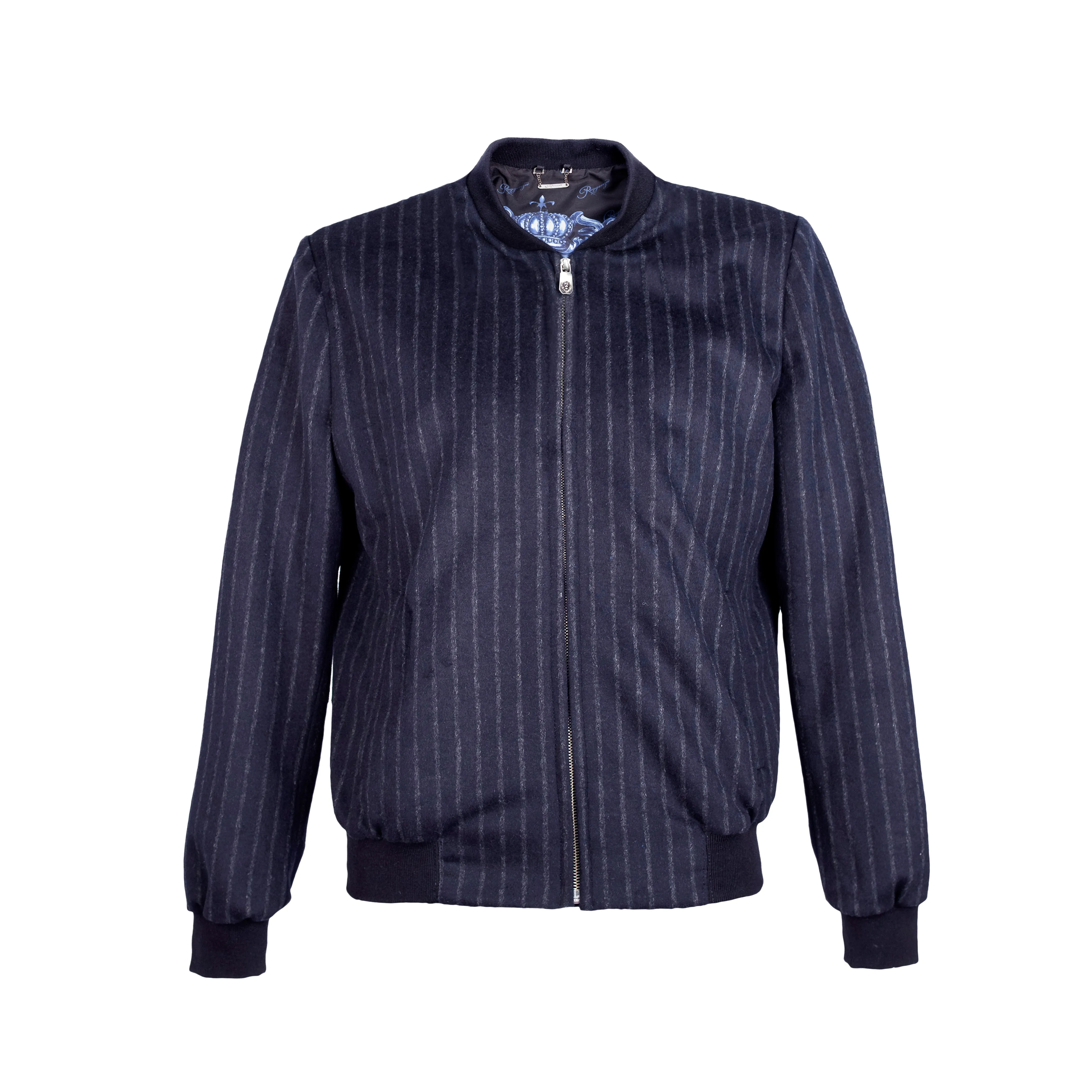 CASHMERE SRIPE BOMBER JACKET