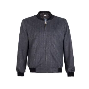CASHMERE SRIPE BOMBER JACKET