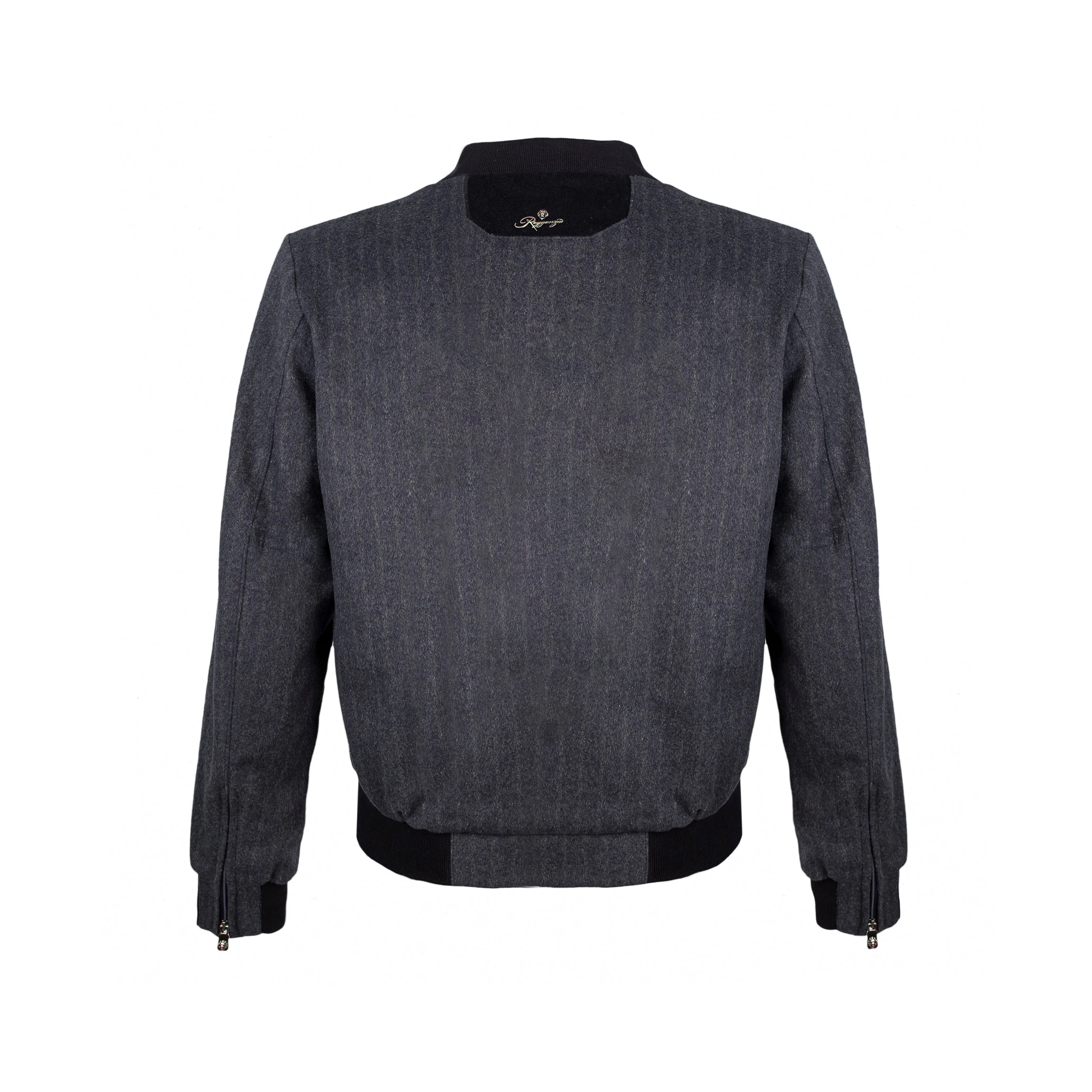 CASHMERE SRIPE BOMBER JACKET
