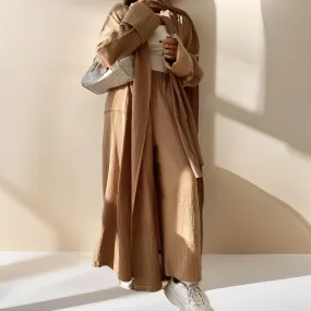 Casual cardigan abaya and Pants Set