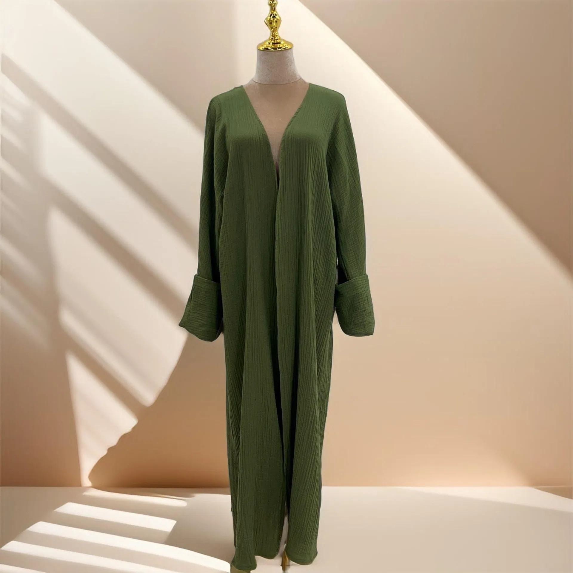 Casual cardigan abaya and Pants Set