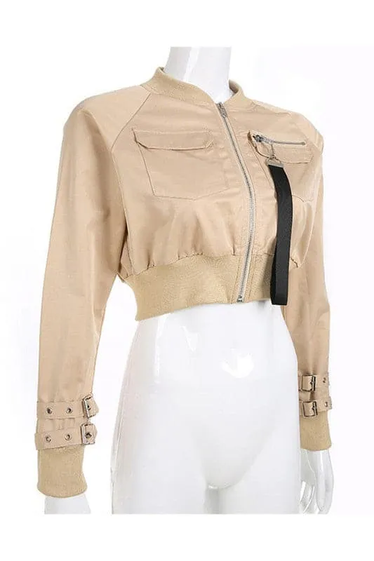 CY200 Zip Up Cropped Jacket