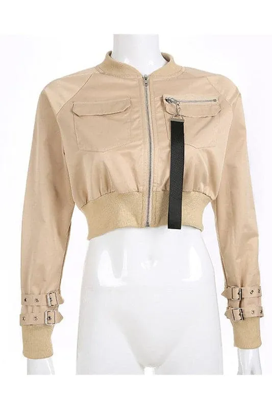 CY200 Zip Up Cropped Jacket