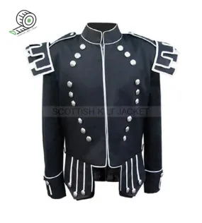 Doublet Jacket Black Gabardine Guards Style