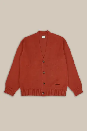 Ela V-neck Cardigan Sunburst orange