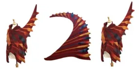 Embossed Phoenix Vortex Shawl