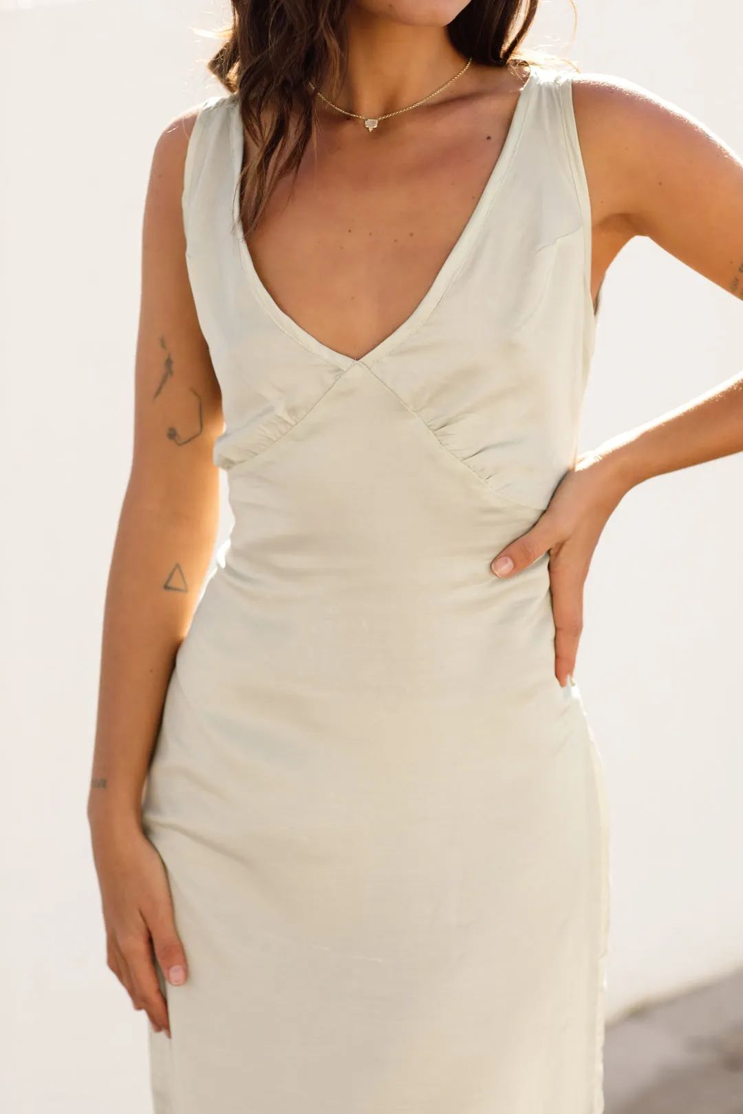 Esme Slip Dress Seafoam