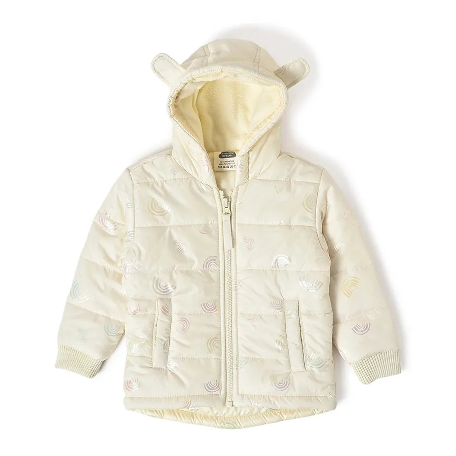 Farm Friends White Winter Jacket