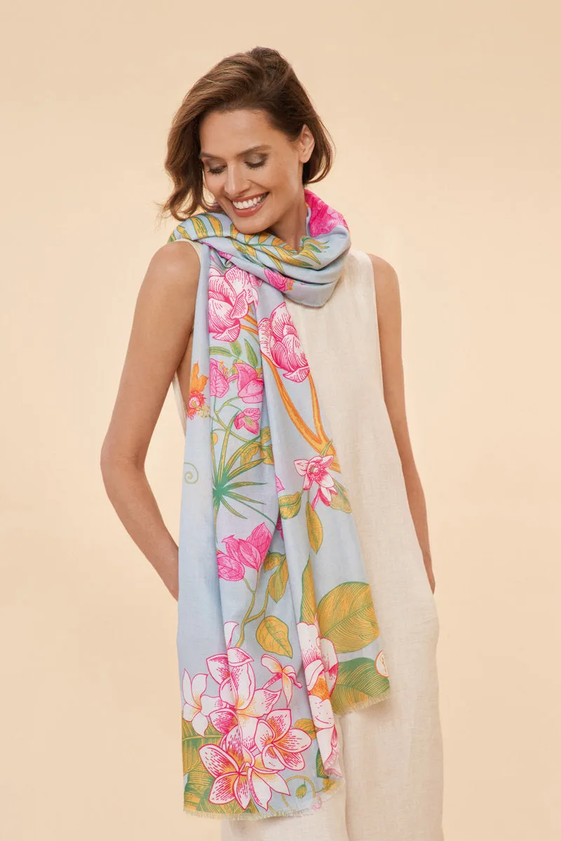 Floral Jungle Lavender Print Scarf