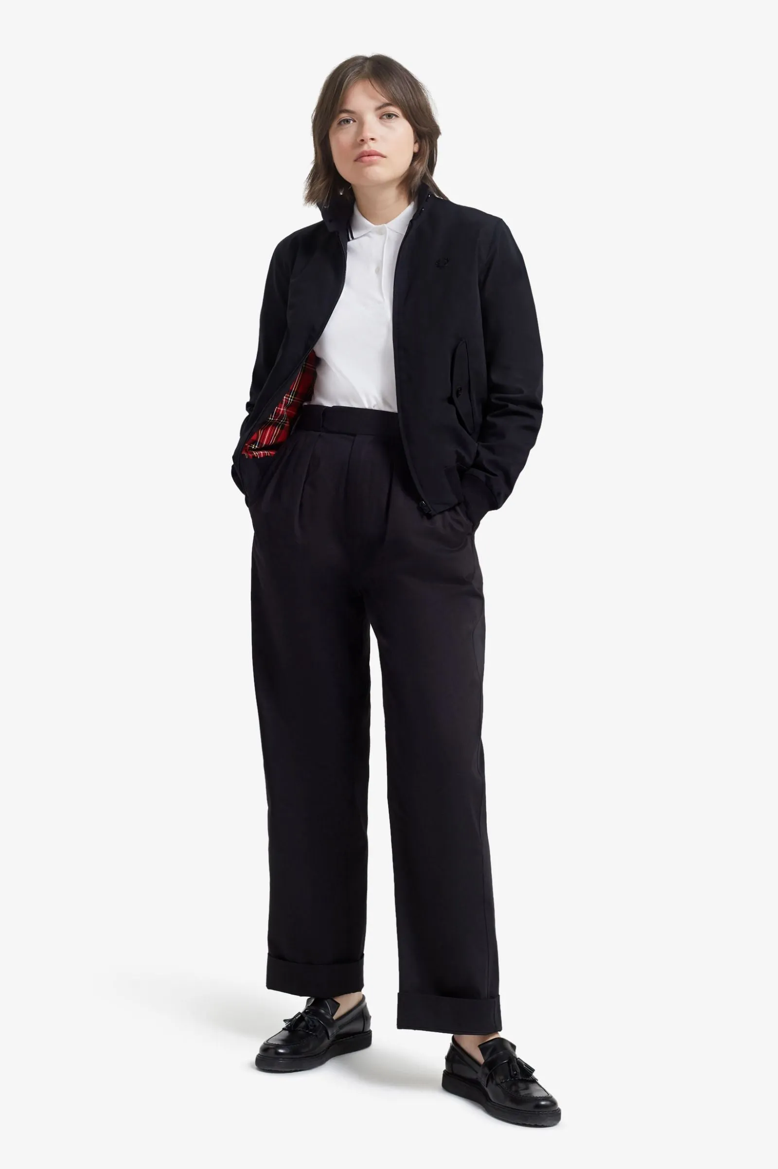 Fred Perry Classic Black Harrington Jacket (Black Laurel Wreath)