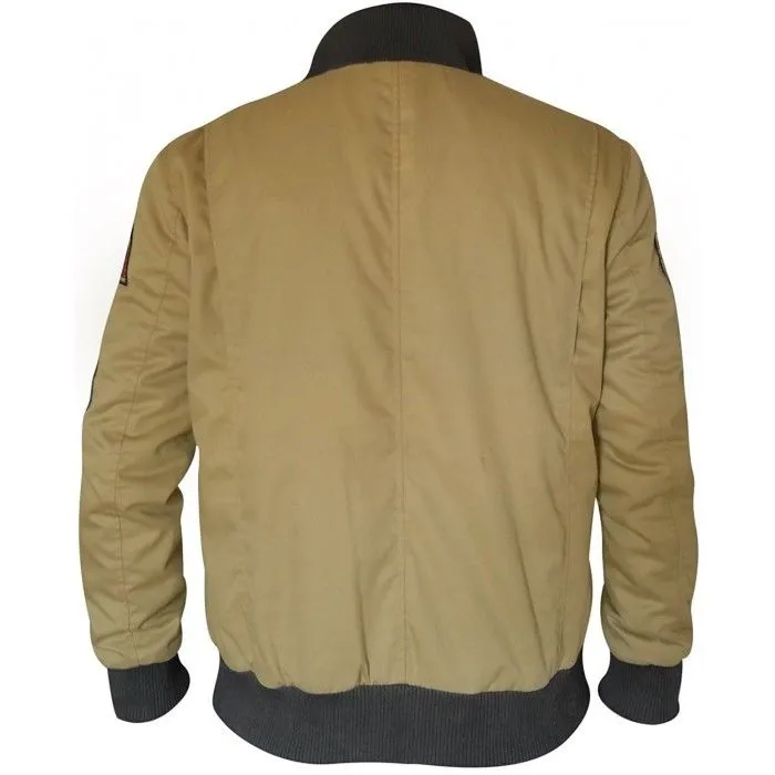 Fury Unleashed: Embody Brad Pitt's Spirit as a US Army Tanker in a WW2 Military-Inspired Cotton Bomber Jacket for Men