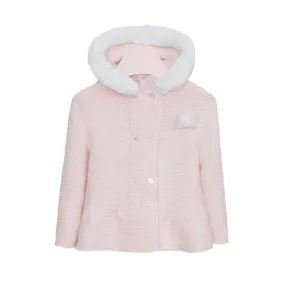 Girls Pink Knitted Jacket