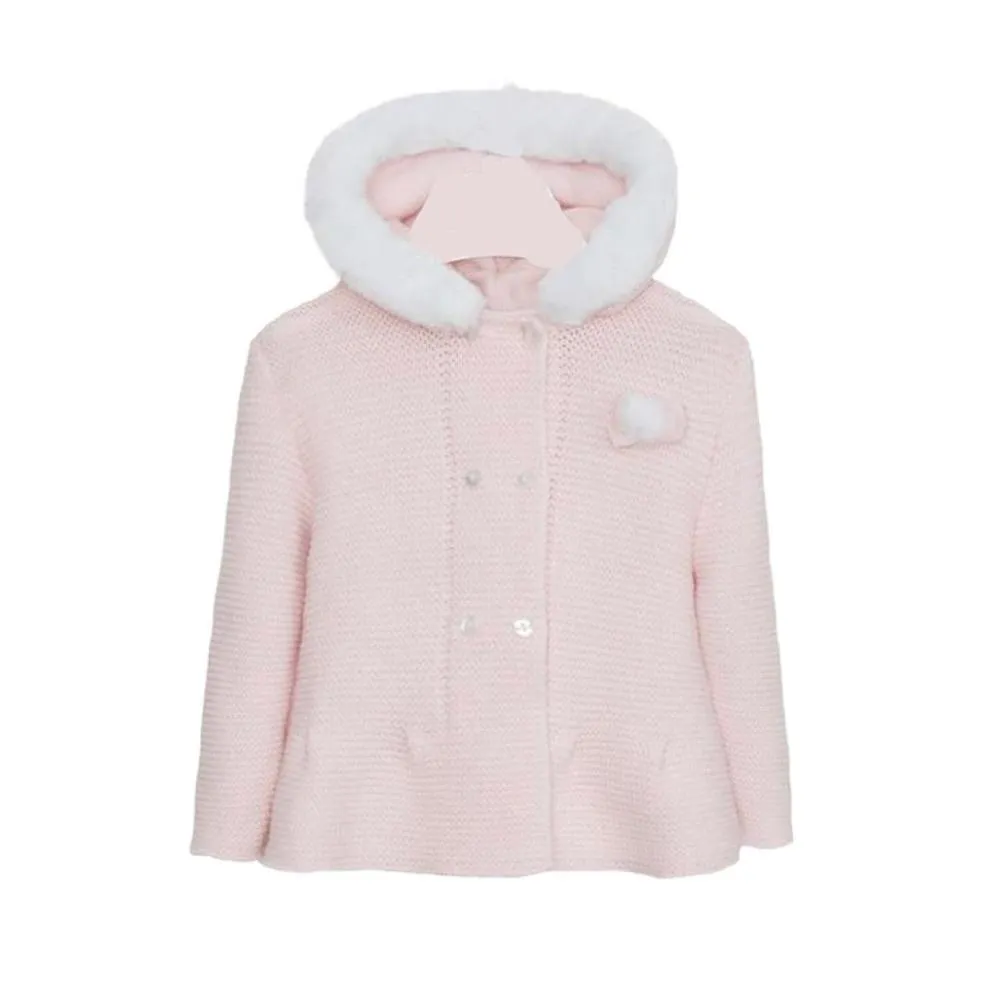 Girls Pink Knitted Jacket