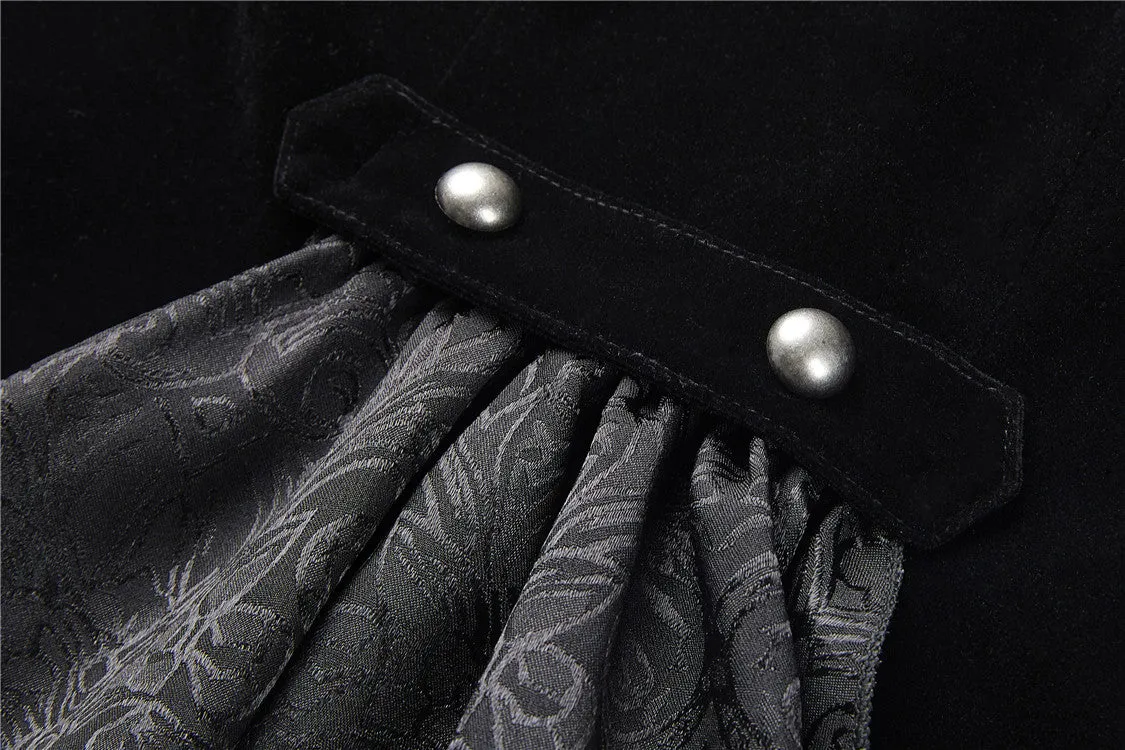 Gothic bat collar velvet short tailed jacket JW182