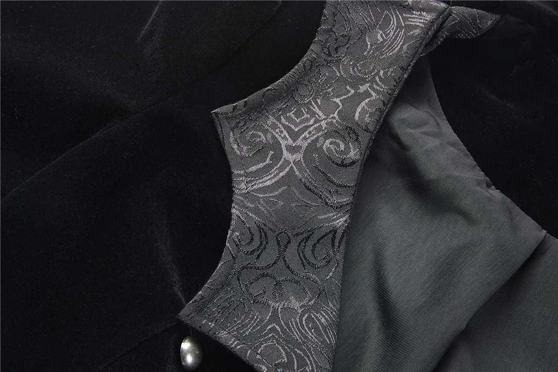 Gothic bat collar velvet short tailed jacket JW182