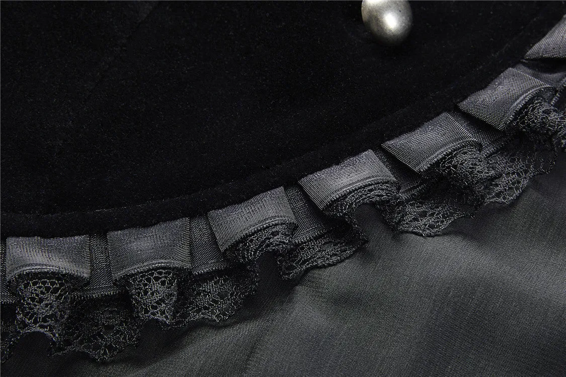 Gothic bat collar velvet short tailed jacket JW182