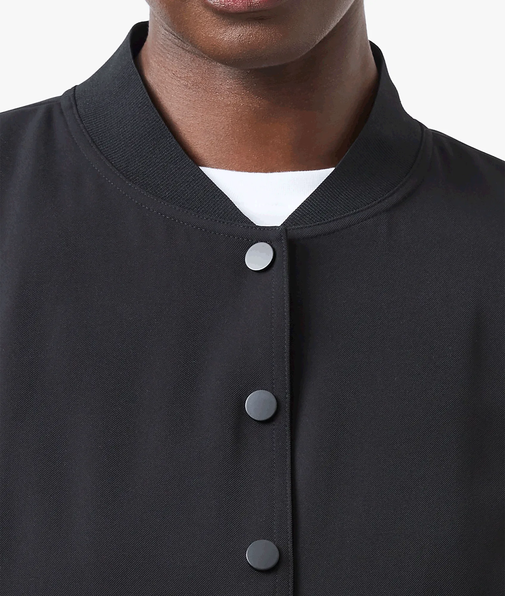 Harrie Suiting Bomber Jacket - Black