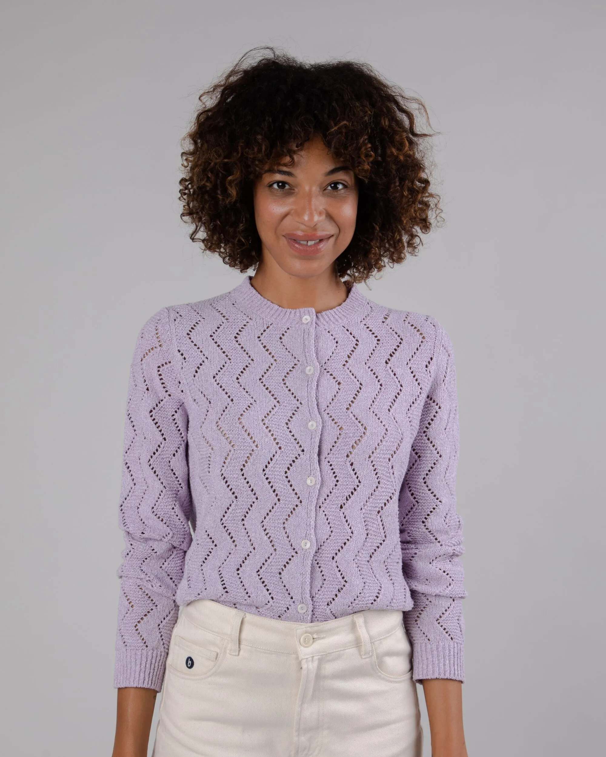 Holeknit Knitted Jacket Lilac