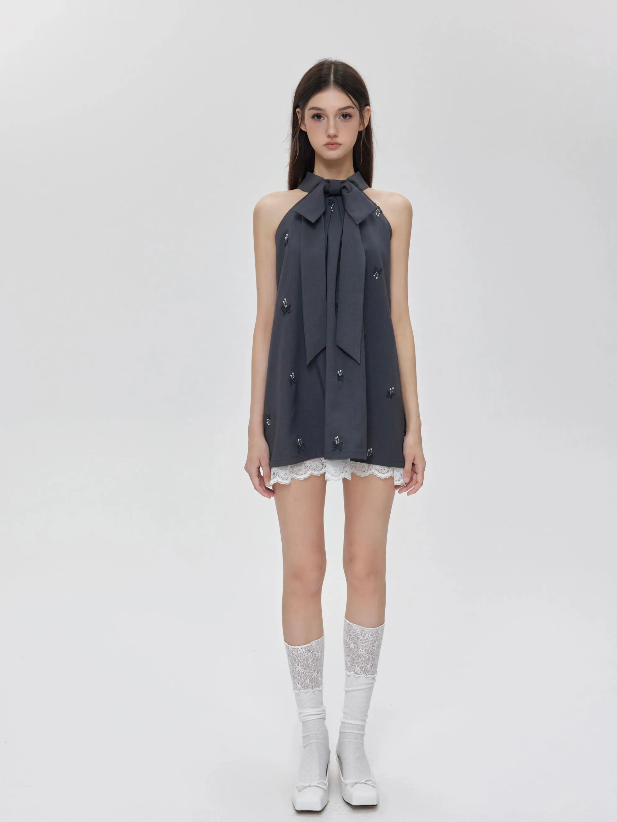 I don’t care about you - mini dress set made with suit fabric