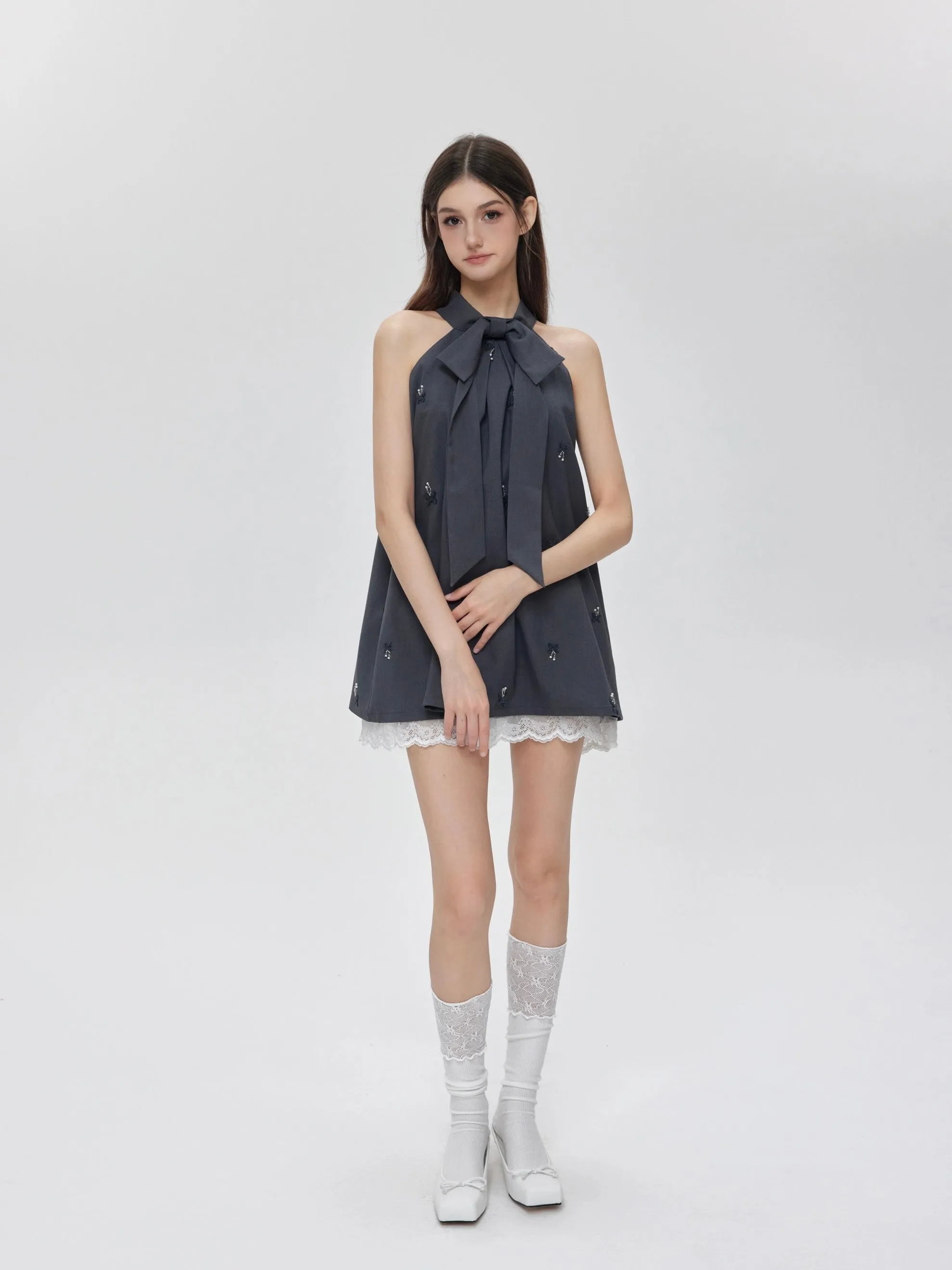 I don’t care about you - mini dress set made with suit fabric