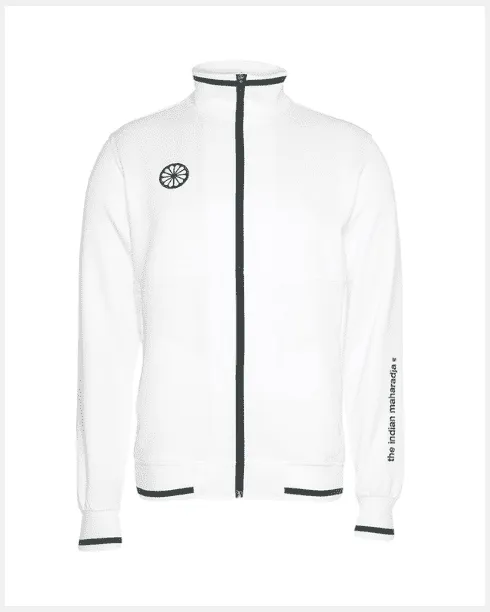 Indian Maharadja Men Knitted Jacket White