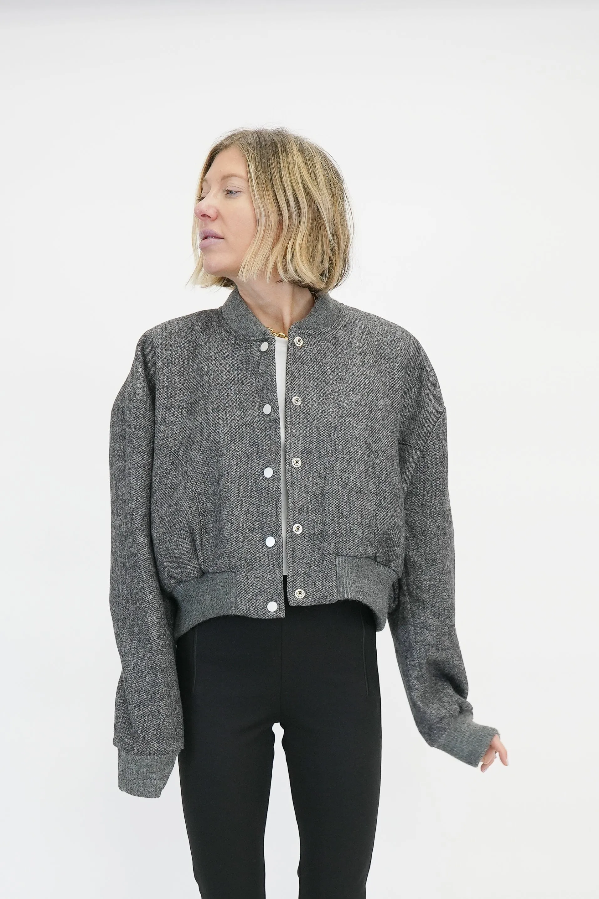 JOAKIM OVERSIZED CROPPED BOMBER