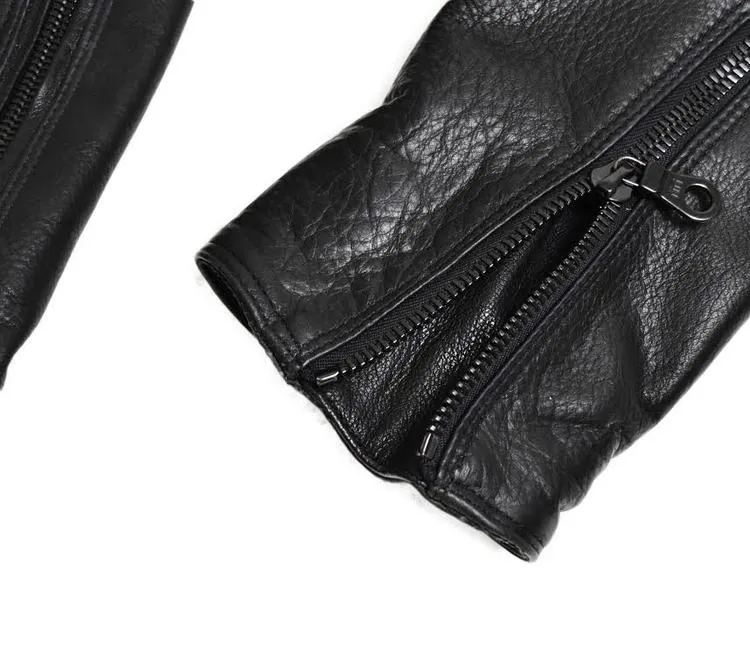 Kashani Excalibur Stingray/Calf/Gator Leather Biker Jacket