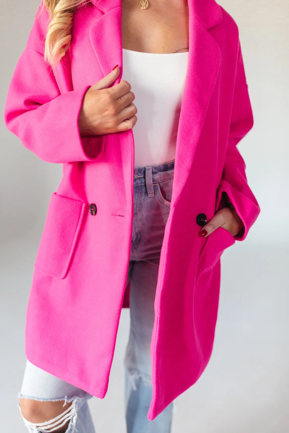 Katherine Fuchsia Peacoat