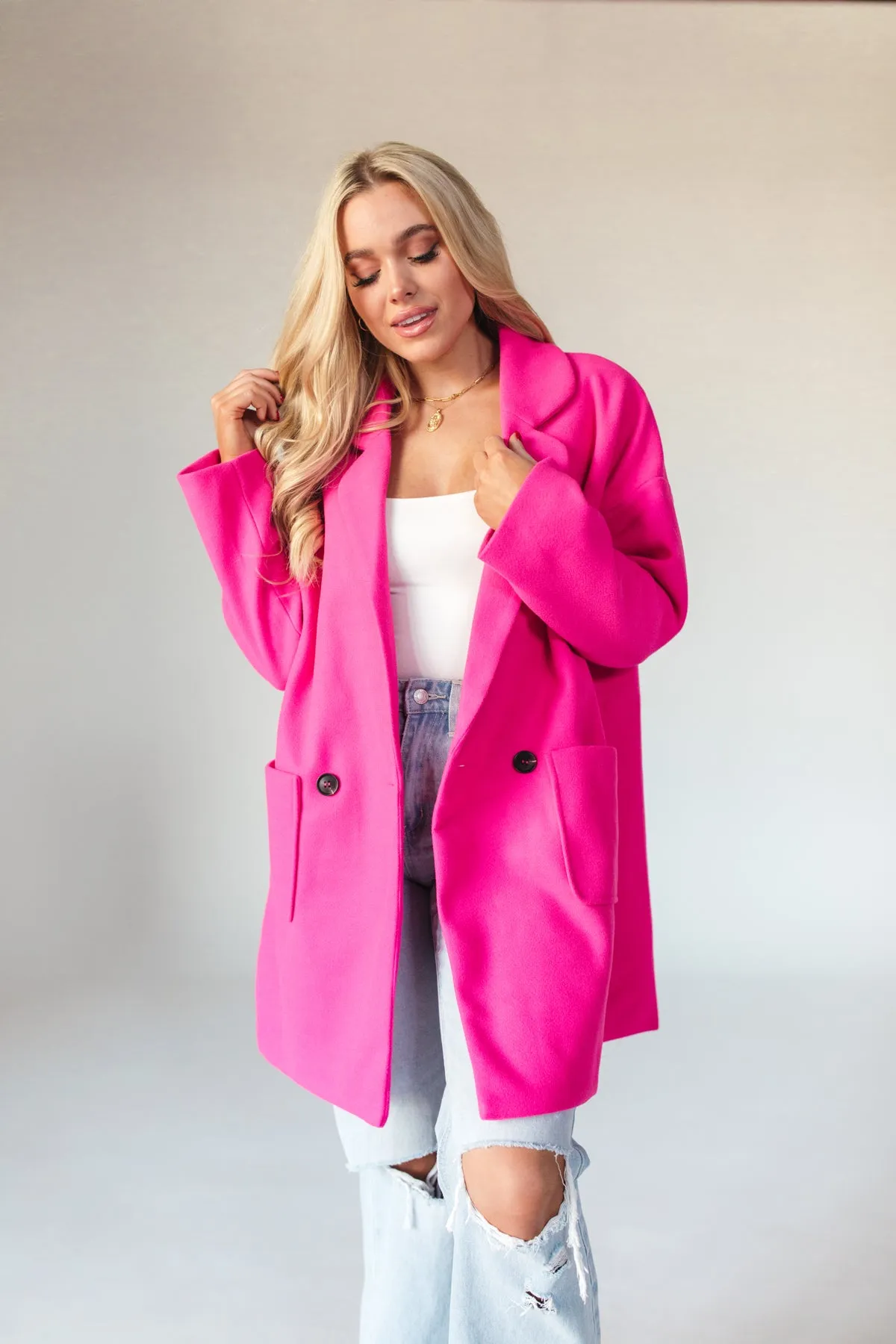 Katherine Fuchsia Peacoat