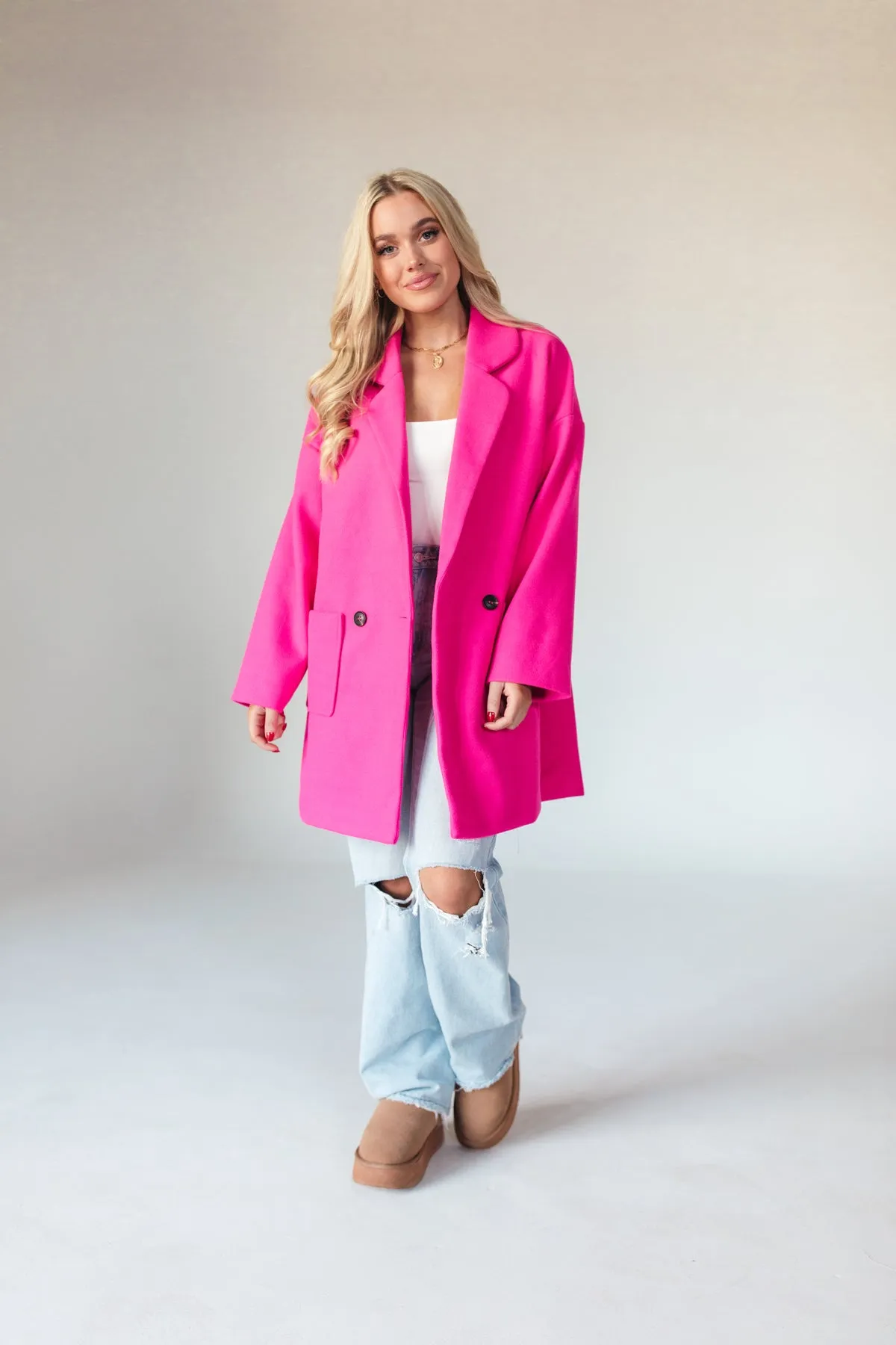 Katherine Fuchsia Peacoat