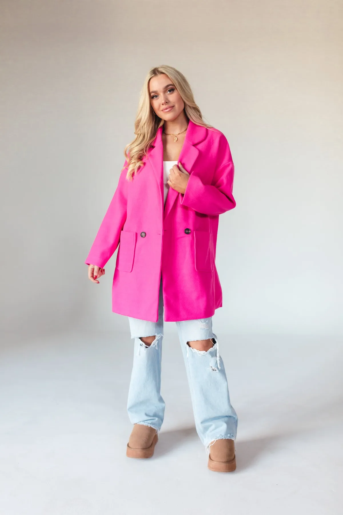 Katherine Fuchsia Peacoat